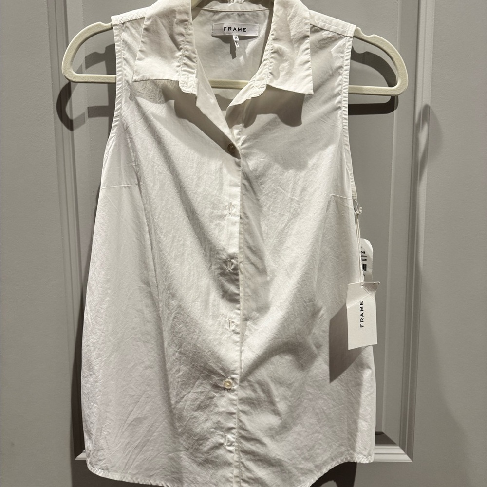 Frame Women's White Sleeveless Top